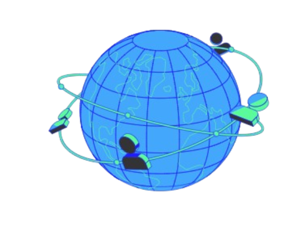 Connected global investing community illustration